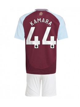 Aston Villa Boubacar Kamara #44 Heimtrikotsatz für Kinder 2024-25 Kurzarm (+ Kurze Hosen)